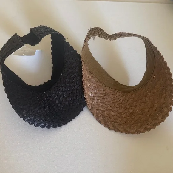 Ave lumi straw sun visor woven beach hat - Picture 4 of 7